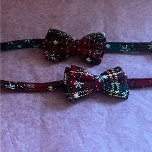 JoyTale Christmas Bow Tie Break Away Cat Collars with Bells